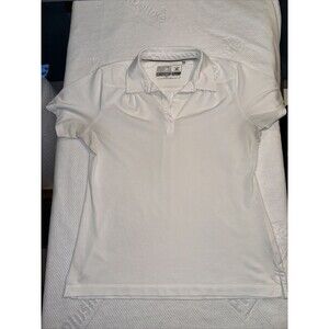 Cutter & Buck Polo Shirt Dry Tec Luxe Women Large White Golf Active